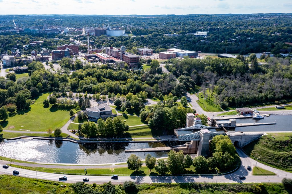 Aerial view of Peterborough Ontario